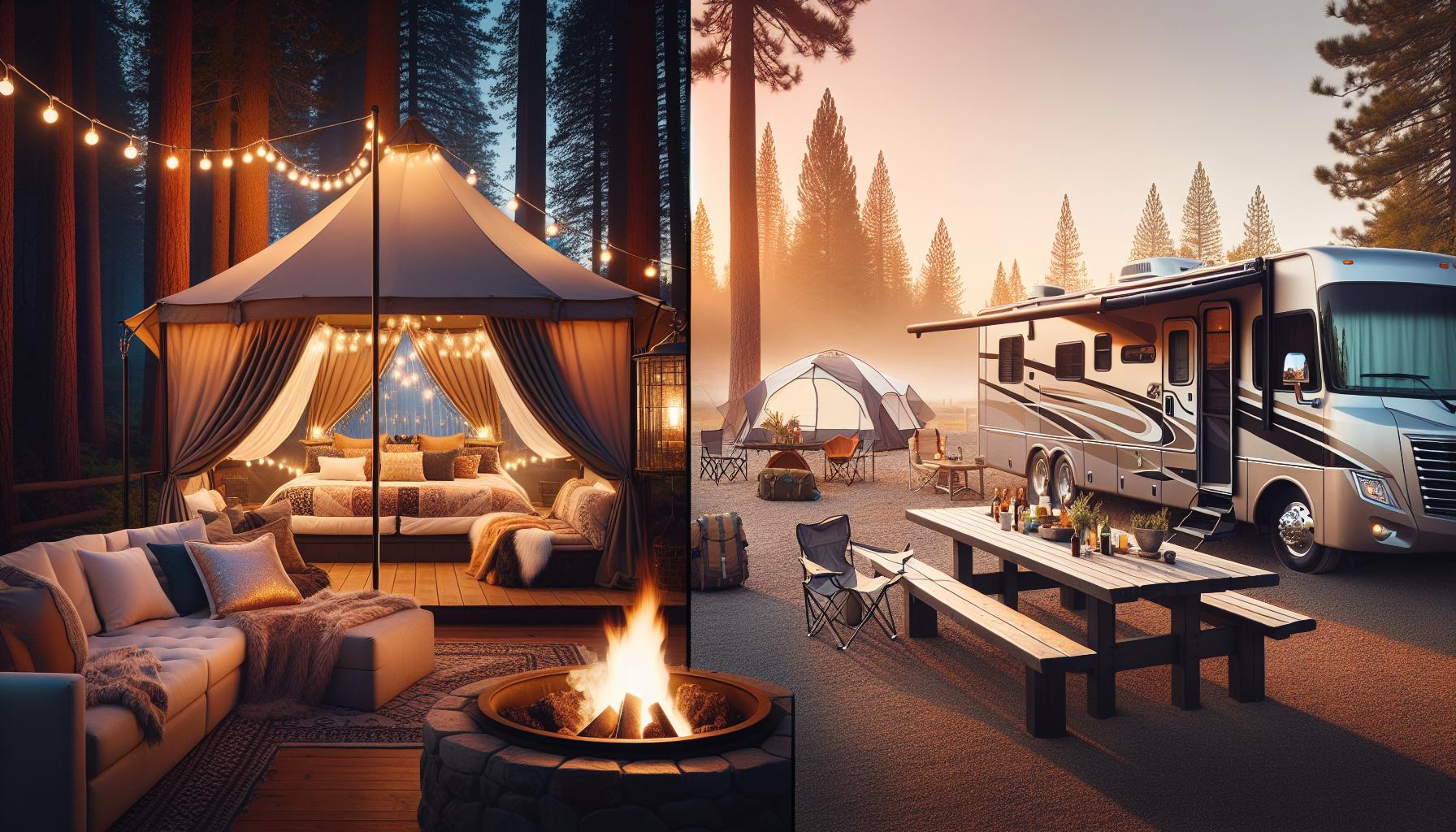 Luxury Camping Options: Glamping vs. Traditional RV